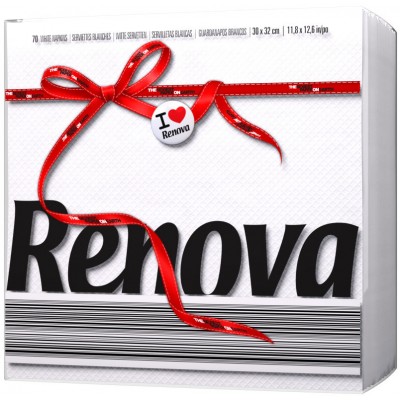 GUARDANAPO RENOVA BRANCO 30-32 70UND
