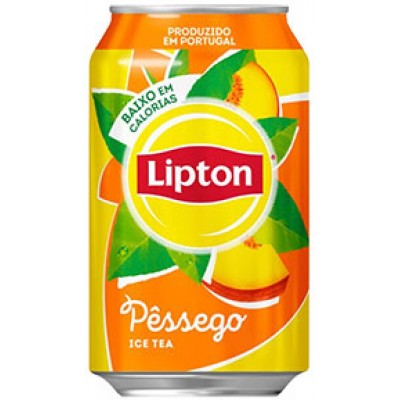 LATA ICE TEA LIPTON PESSEGO 330ML