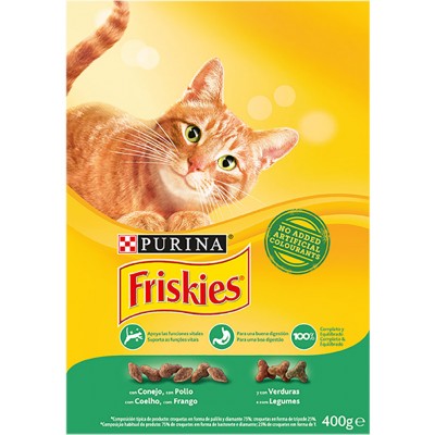 CAIXA FRISKIES GATO C/COELHO 400GR