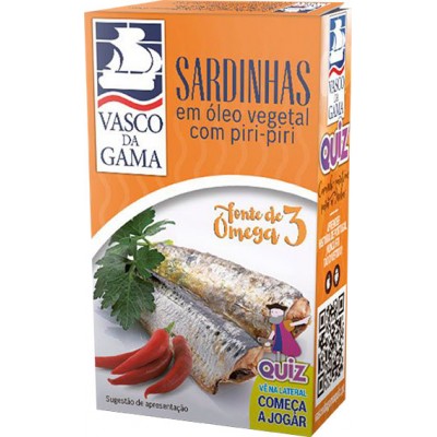 SARDINHA OLEO PICANTE VASCO GAMA 120GR