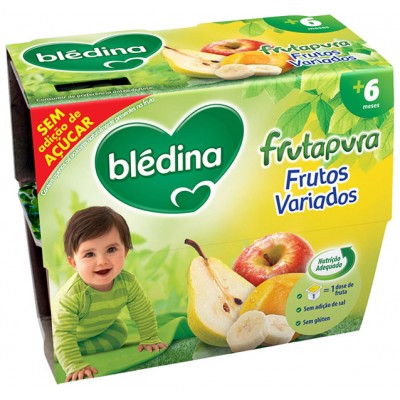 BLEDINA FRUTA FRU/VARIADAS+6M P4 400GR