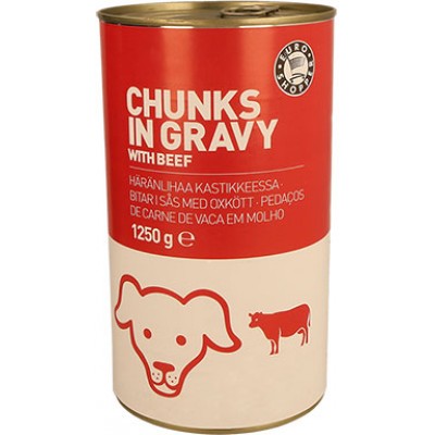 LATA RACAO CAO CARNE VACA EUROSHOPPER 1250GR