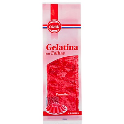 GELATINA FOLHAS VERMELHO 4UND