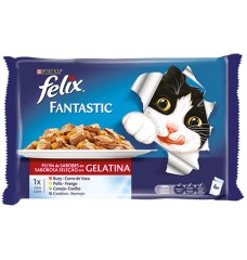 FELIX FANT/GELAT CARN P/GATO 4X100GR