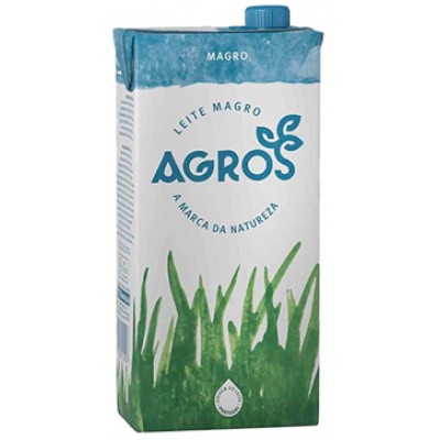 LEITE AGROS MAGRO 1LT