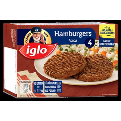 HAMBURGERS VACA S/GLUTEN IGLO 320GR