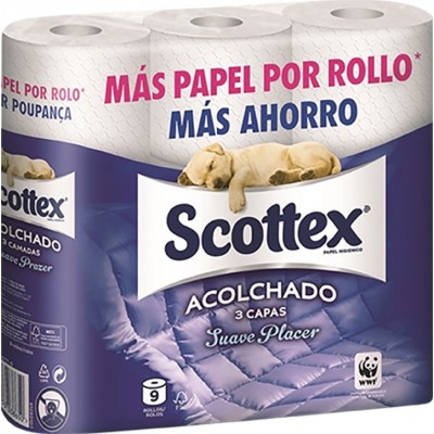PAPEL HIG SCOTTEX ALCOLCHADO 9ROLOS