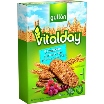 BOLACHA VITALDAY FRUT/VERM GULLON 240GR