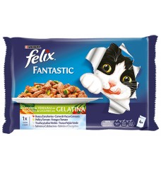 FELIX FANT/GELAT VERD P/GATO 4X100GR