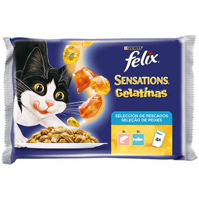 FELIX SENS/GELATINA P/GATO 4X100GR