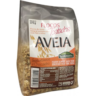FLOCOS AVEIA TOSTADOS SALUTEM 375GR