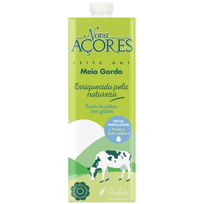LEITE MEIO GORDO NOVA ACORES 1LT