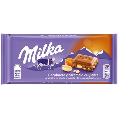 CHOCOLATE AMEND/CARAMELO MILKA 90GR