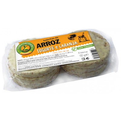 BOLACHA ARROZ IOG/LARANJA 100% 100GR