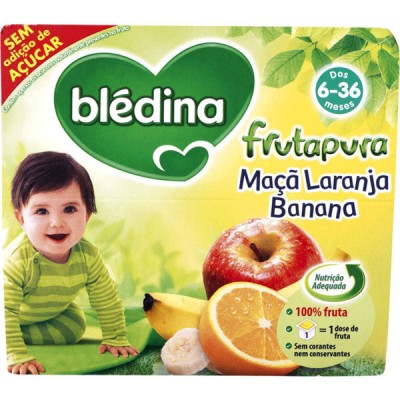 BLEDINA FRUTA MAC/LAR/ BAN+6M P4 400GR