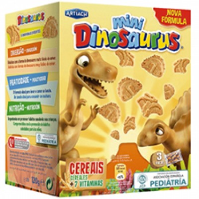 BOLACHA DINOSAURUS CEREAIS P4 124GR