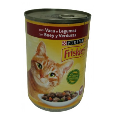 LATA FRISKIES GATO CAR/VACA FIGADO 400GR