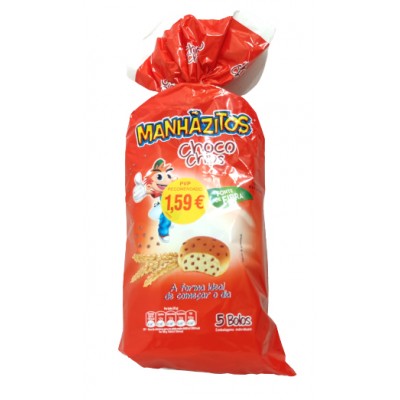 MANHAZITOS CHOCO CHIPS P5 175GR