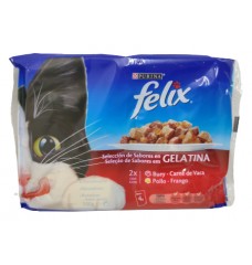 FELIX GELATINA P/GATO 4X100GR