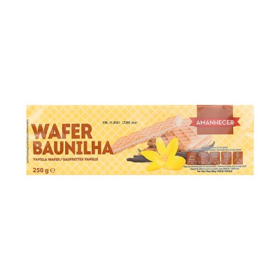 WAFER BAUNILHA AMANHECER 250GR