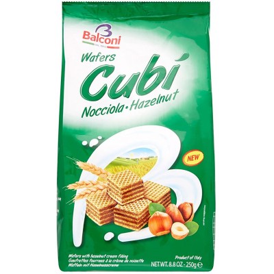WAFER CUBI NOCCIOLA BALCONI 250GR